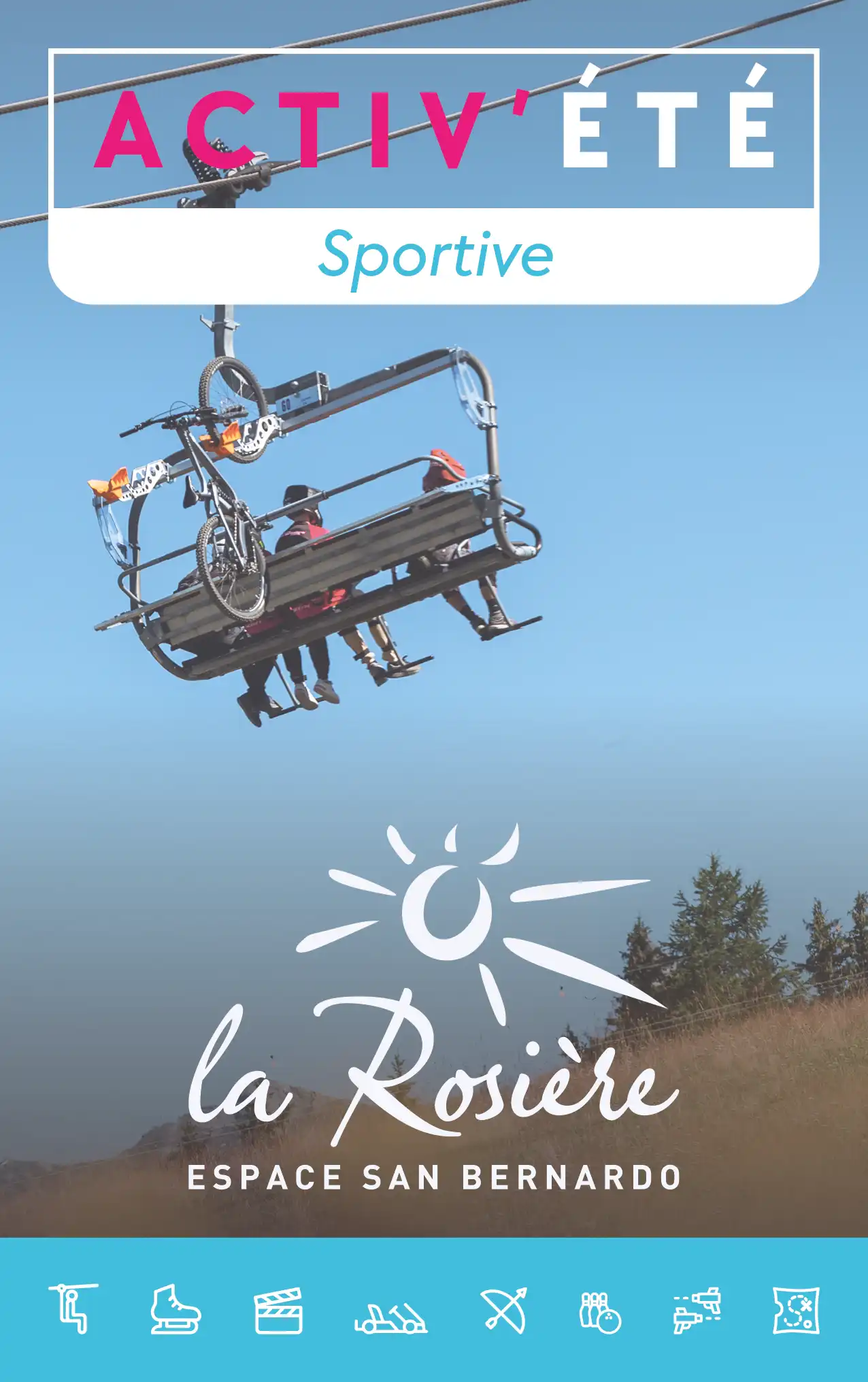Visuel de la Carte multi-activités de La Rosière en été pour les sportifs