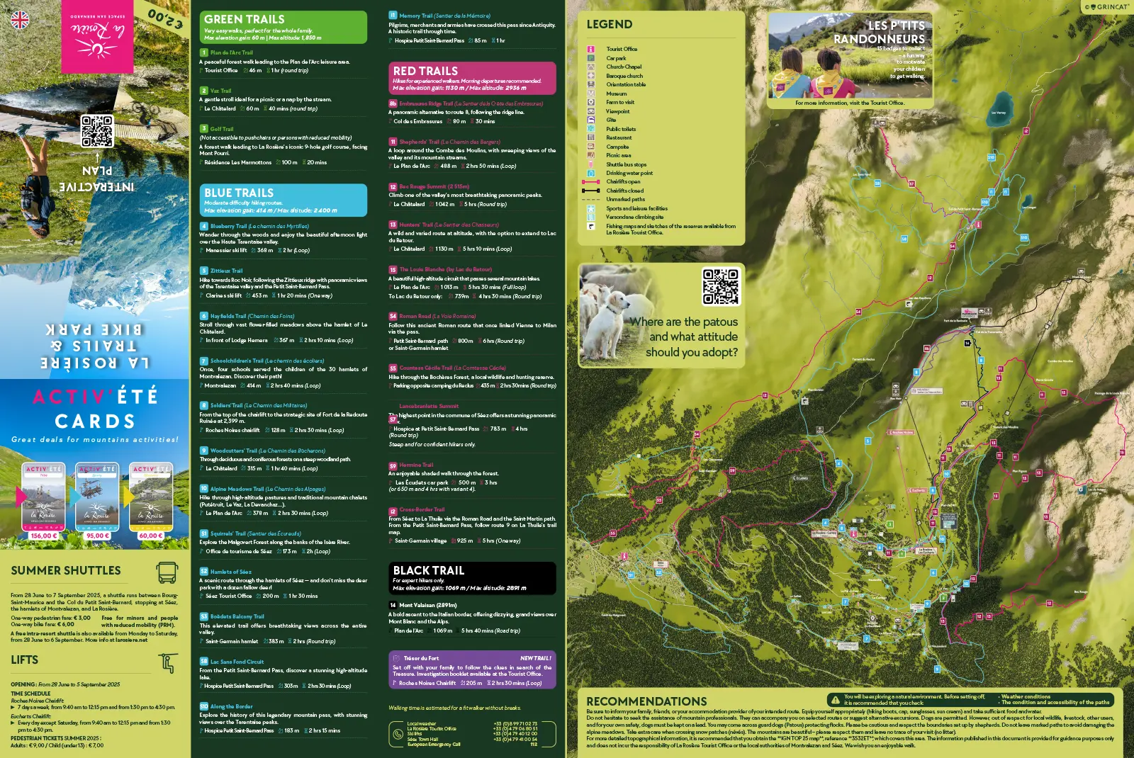 Pedestrian trails map