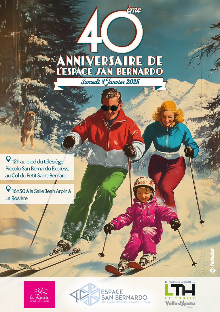 affiche evenement 40ans Espace San Bernardo 
