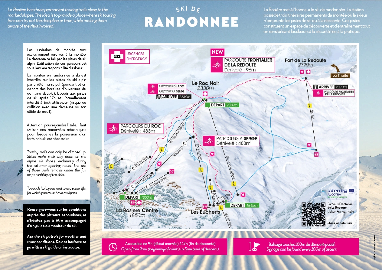 plan randonnée La Rosière