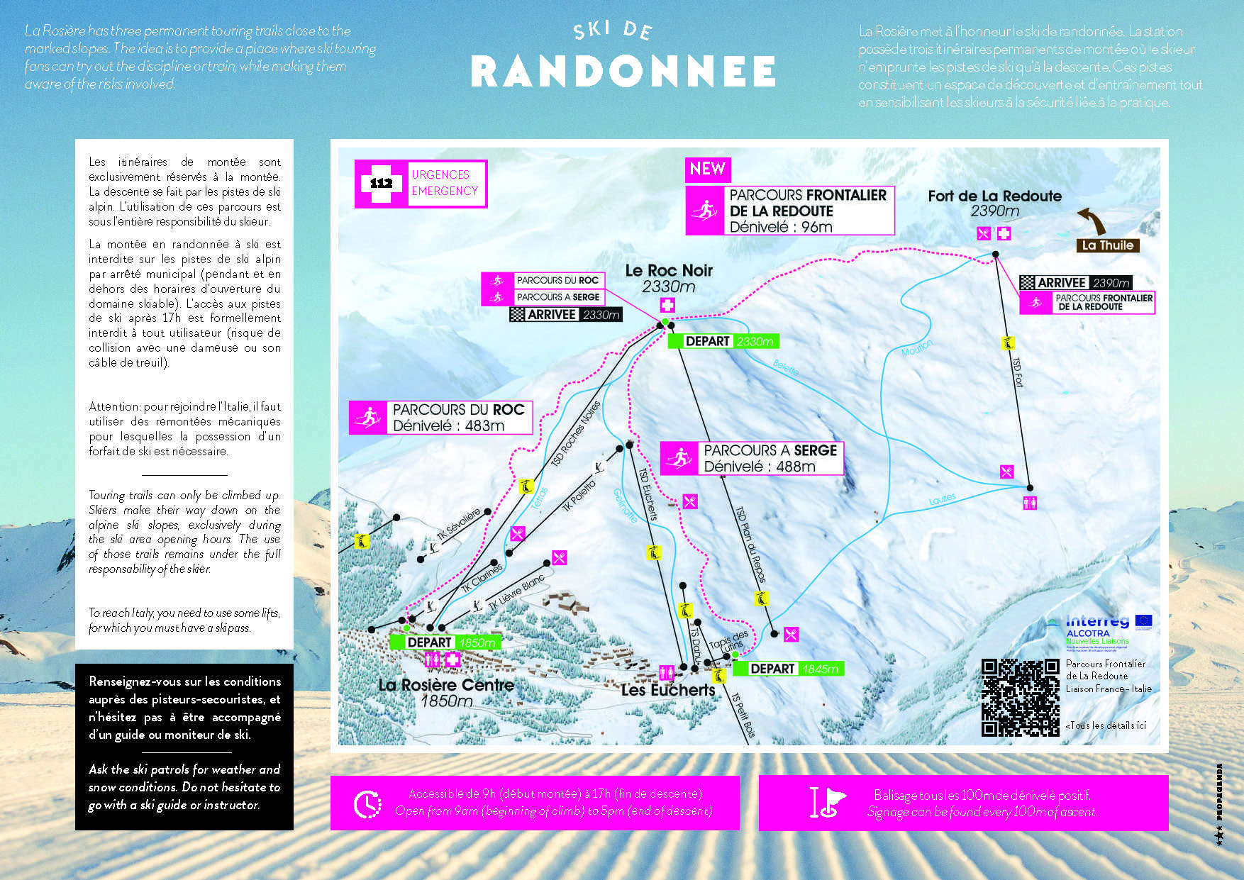 plan randonnée La Rosière